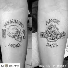 Awesome Stoicism Mementomori Amorfati Repost Joe Reno Fineline Thursday Mementomori Amor Memento Mori Tattoo Philosophy Tattoos Cool Small Tattoos