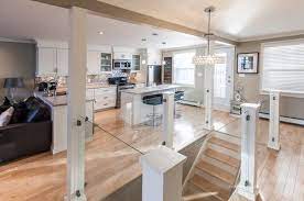 Open Concept Stairs In Living Room Stairs In Kitchen Open Concept Kitchen Living Room