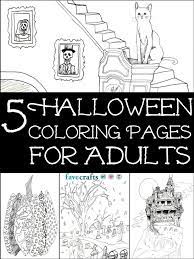 Spiders in their webs, scaredy cats and crazy bats. 5 Halloween Coloring Pages For Adults Pdf Halloween Books