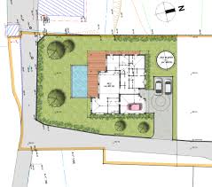 Maison Bioclimatique Et Ecologique A Rumilly Proche Annecy Plan De Masse Et Paysager Diagram Floor Plans Art