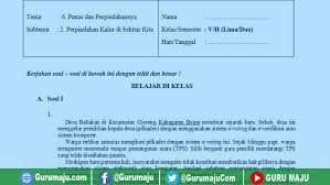 Soal ulangan kelas 5 tema 6. Soal Uh Ph Kelas 5 Tema 6 Kurikulum 2013 Revisi Tahun 2020 Guru Maju
