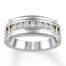 Men S Diamond Engagement Ring 1 2 Ct Tw 14k Two Tone Gold Jared Mens Engagement Rings Diamond Engagement Ring For Him Engagement Rings