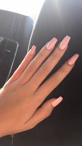 With affordable crystals and iridescent glitter on the tips! Acrylics Baby Pink Cute And Long Image 4032419 On Favim Com