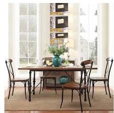 Nordic Iron Loft Rural French Retro Dinette Combination Of Solid Wood Wrought Iron Dinin Industrial Dining Sets Modern Metal Dining Tables Metal Dining Chairs