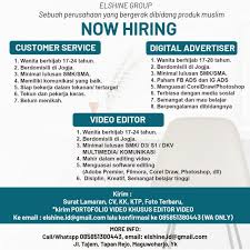 We did not find results for: Lowongan Kerja Customer Service Video Editor Advertiser Di Elshine Group Lokerjogja Id