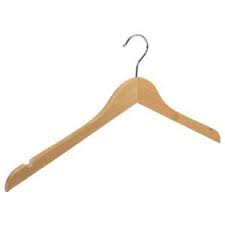 Wooden Coat Hanger With Notches 44cm Natural Wooden Coat Hangers Wooden Hangers Coat Hanger
