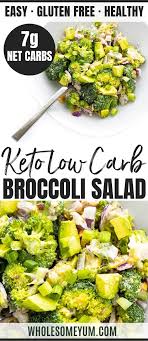 Low Carb Keto Broccoli Salad Recipe With Bacon And Cheese This Keto Broccoli S Low Carb Broccoli Salad Salad Recipes With Bacon Recipes With Bacon And Cheese