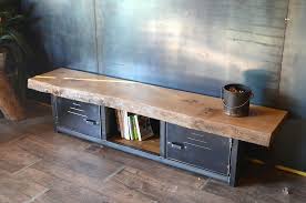 Banc Rangement Bois Metal Meuble Tv Industriel Meuble Tv Bois Metal Meuble Tv Bois