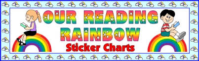 Reading Rainbow Sticker Charts Colorful Reading Incentive