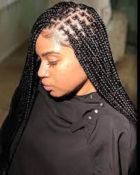 For a hairstyle that combines all the skills and techniques associated with braiding, the cornrow in the front, single braid in the back is a beautiful option. Best Absolutely Free Box Braids With Color Popular Sure Once Not Really That Long Ago Any Time A Box Braids Hairstyles Box Braids Styling Colored Box Braids