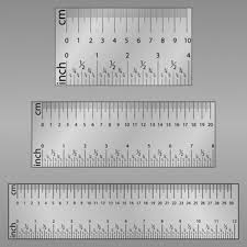 Pulgadas Originales Y Cm Centimetro Regla Herramienta De Medicion Cuadricula De Graduacion Ilustracion Plana Vector Premium
