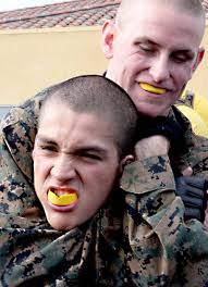 Recruits conduct hand-to-hand combat