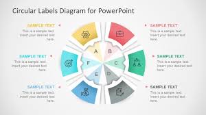 Circular Labels Six Steps Powerpoint Diagram Slidemodel Powerpoint Powerpoint Slide Designs Diagram
