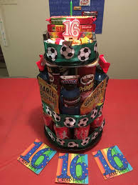 Candy Snack Cake For A Teenage Boys 16th Birthday Teenager Geburtstag Geburtstagscollage Jugendlich Geburtstag