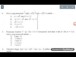 Lingkaran yang berpusat di (a,b), dengan a,b > 3, menyinggung garis 3x + 4y lingkaran l menyinggung sumbu x, menyinggung lingkaran x2 + y2 = 4 dan melalui titik b(4,6). Pembahasan Soal Un Matematika Sma Tahun 2016 Tentang Pertidaksamaan Persamaan Dan Fungsi Kuadrat Youtube