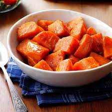 Glazed Sweet Potatoes Recipe In 2020 Glazed Sweet Potatoes Sweet Potato Recipes Veggie Dishes