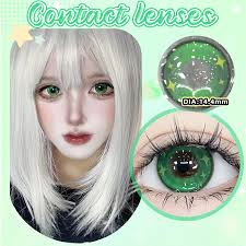 Cosplay- Star Green 14.4mm Contact Lenses(1 day wear)