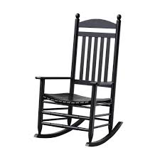 Bradley Black Slat Patio Rocking Chair 200sbf Rta The Home Depot In 2020 Patio Rocking Chairs Wood Rocking Chair Outdoor Rocking Chairs