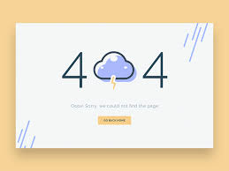 Cloud 404 Error Page Web Development Design Error Page Web Design