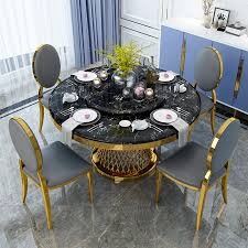 Dining room tables by ashley furniture homestore. Hot Sale Luxury Dining Room Furniture Dining Tables 6 Chairs Dining Room Sets Marble Dining Table Set Modern Buy Marble Dining Table Dining Table Modern Dining Room Furniture Product On Alibaba Com