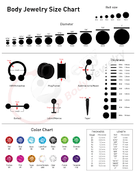 Comprehensive Jewelry Sizing Chart Body Jewelry Plugs Size