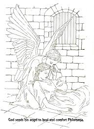 St Philomena A Picture To Colour An Angel Comforts Philomena Manondanielsmassari Gmail Com Saint Philomena Santa Filomena Angel Images