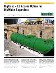 ez access option for oil water separators highland tank