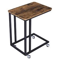 Vasagle Beistelltisch Auf Rollen Vintage Mit Metallbeine Einfacher Aufbau Platzsparend Beistelltisch Sofa Tisch Vintage Beistelltische