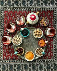 Persian Tea Time Tea With Dry Fruits Iran Food Persian Food Iranian Food