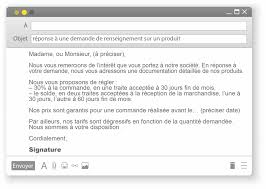 Ceci permettra une réduction des frais des abonnements à l'adsl. Lettre Type Pour Repondre A Une Demande De Renseignements Produit