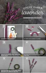 Learn How To Make Some Simple Crepe Paper Lavender Sprigs Paper Lavender Paper Flowers Diy Paper Flowers