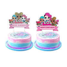 Maybe you would like to learn more about one of these? Lol Birthday Cake Toppers Happy Birthday Pink Cake Decorations For Kids Theme Party Single Side Buy Online In French Guiana At Desertcart 133729597
