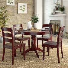 Lexington 5 Piece Wood Dining Round Table And 4 Ladder Back Chairs Antique White Walmart Com In 2020 Round Dining Table Sets Round Dining Table Dining Furniture Sets
