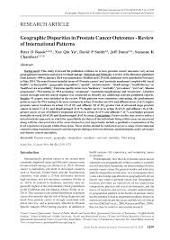 Prostate cancer is one of the most common types of cancer diagnosed in men. Pdf Geographic Disparities In Prostate Cancer Outcomes Review Of International Patterns