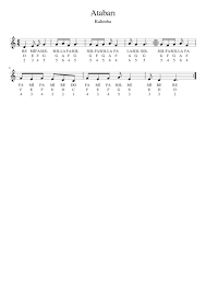 Atabari Kalimba Nota Tab 2020