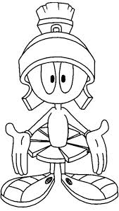 Marvin The Martian Cartoon Coloring Pages Marvin The Martian Kids Cartoon Characters