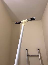 Ladder aids are used to create a pseudo floor, so a ladder can be used on a set of stairs without requiring more expensive machinery. Diy Fanatic Shares The Easy Way She Paints High Ceiling Corners Without Having To Balance On A Ladder