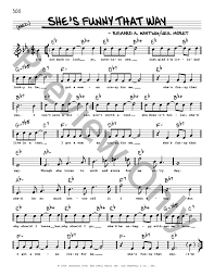 She's Funny That Way P/V/G Sheet Music | J.W. Pepper