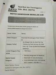 .gangguan bekalan air dijangka berlarutan 4 hari krisis air selangor: Notis Gangguan Bekalan Air Berjadual Satu Daerah Marang