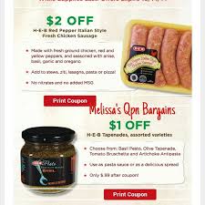 Melissa S Coupon Bargains Heb 5 Worth Of Printable Coupons Heb Stuffed Peppers How To Make Sausage
