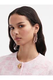 Oscar De La Renta Crystal Branch Earrings