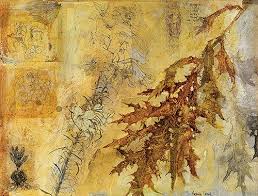 Victoria Crowe Attributes Lilies And Acanthus Mixed Media 22 5 X 30 Inches Collage Art Mixed Media Mixed Media Artwork Patterns In Nature