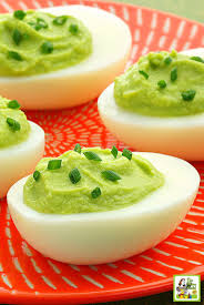 Transfer eggs to an ice bath and let sit until chilled, about 6 minutes. Avocado Deviled Eggs This Mama Cooks On A Diet