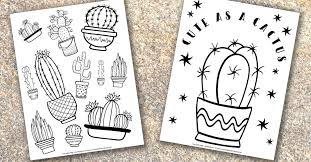 Students learn colors with rainbow worksheets and explore outer space with solar system printables. Cactus Coloring Pages Life Is Sweeter By Design
