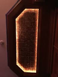 Home Theater Entrance Ceiling Made With Ceiling Tiles From Menards With Crown Molding And Rope Lighting Rope Light Ceiling Tiles Cinema Room