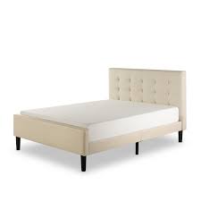 This bed by zinus will transform your bedroom. Zinus Upholstered Button Tufted Platform Bed With Footboard Mattress Foundation Easy Assembly Strong Wood Slat Support Queen Buy Online At Best Price In Uae Amazon Ae