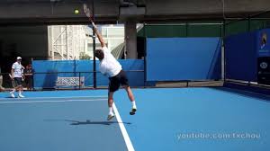Roger Federer Slow Motion Serves In High Definition Australian Open 2011 Practice Courts Youtube