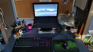 My Battlestation In 2020 Gaming Room Setup Laptop Gaming Setup Computer Setup