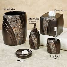 Grandeur Mosaic Bronze Bath Accessories Bathroom Accessories Sets Mosaic Bathroom Accessories Bathroom Accessories
