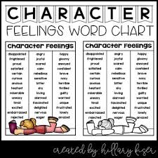 character feelings word chart